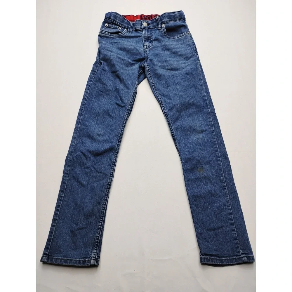 Levi's 511 Jeans Youth Boys Size 14 Reg Blue Denim Adjustable Waist W27xL29